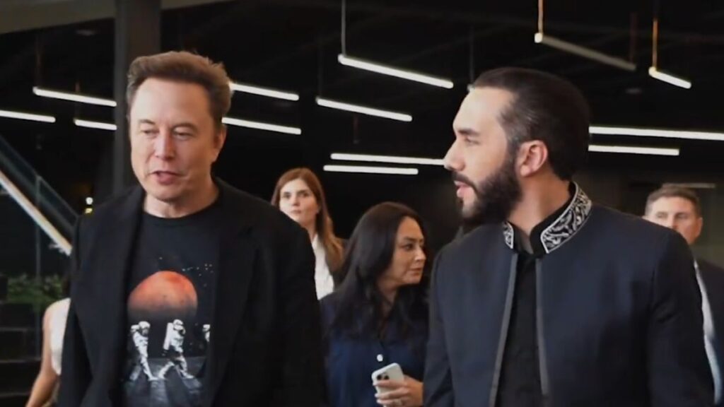 President of El Salvador Meets Elon Musk at Tesla to Discuss AI